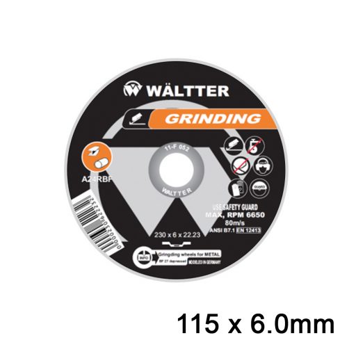 Δίσκος Λείανσης Σιδήρου / INOX WALTTER 115×6.0mm