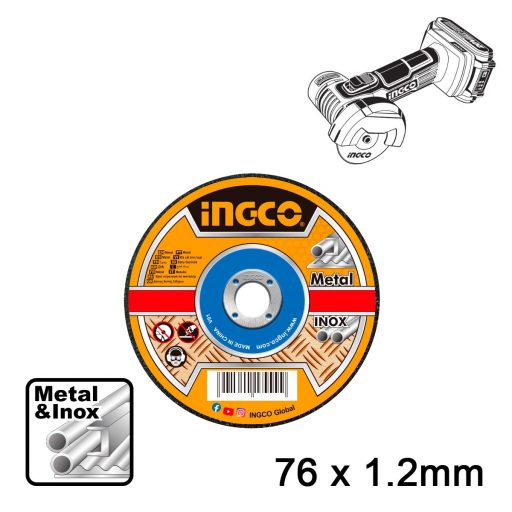 ΔΙΣΚΟΣ (TEMAXIO) INOX-METAL 76mm x 1.2mm