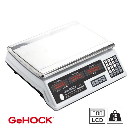 Ψηφιακή Επιτραπέζια Ζυγαριά έως 40kg Λευκή GeHOCK