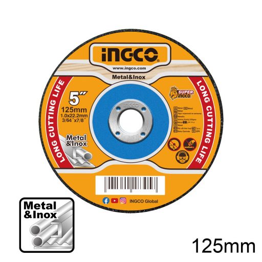 Δίσκοι Κοπής Σιδήρου inox 125mm x 1.0mm