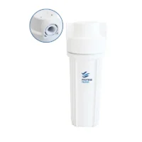 Μονή φιλτροθήκη 2Μ λευκή πλαστική 10″ – 1/2″ – σκέτη
