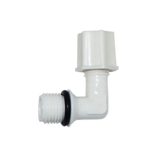 Ρακόρ πλαστικό γωνία Jaco 1/4″ αρσ. – 1/4″ σωλ. βιδωτό