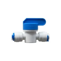 Βανάκι πλαστικό λευκό 1/4″ σωλ. – 1/4″ σωλ. κουμπωτό